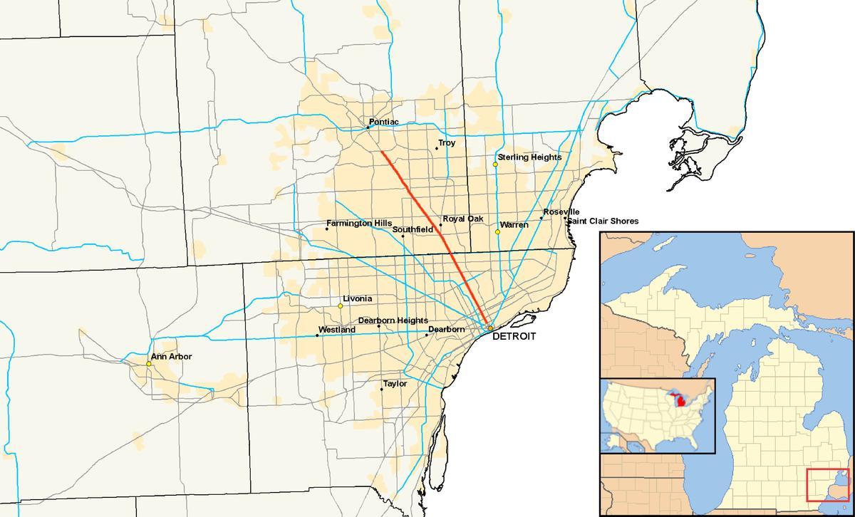 底特律市政地图