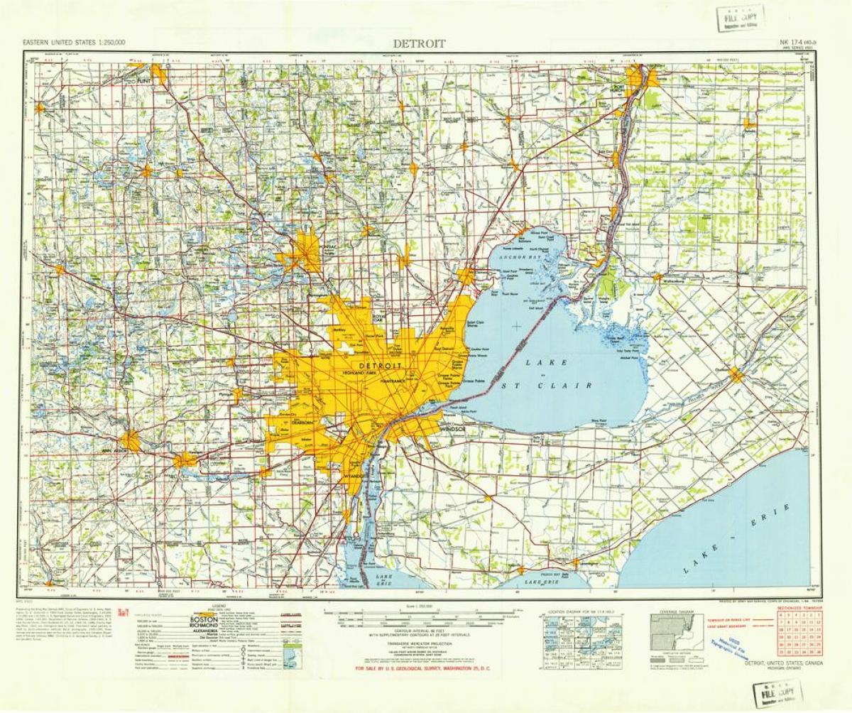 底特律美国地图