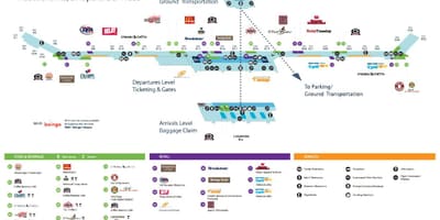 底特律机场的地图