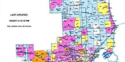 底特律edison电力中断地图