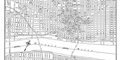 底特律城市街道地图