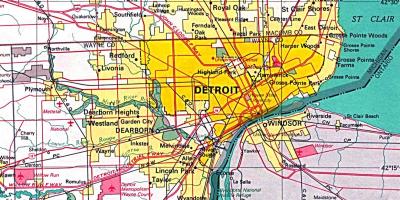 底特律的地图